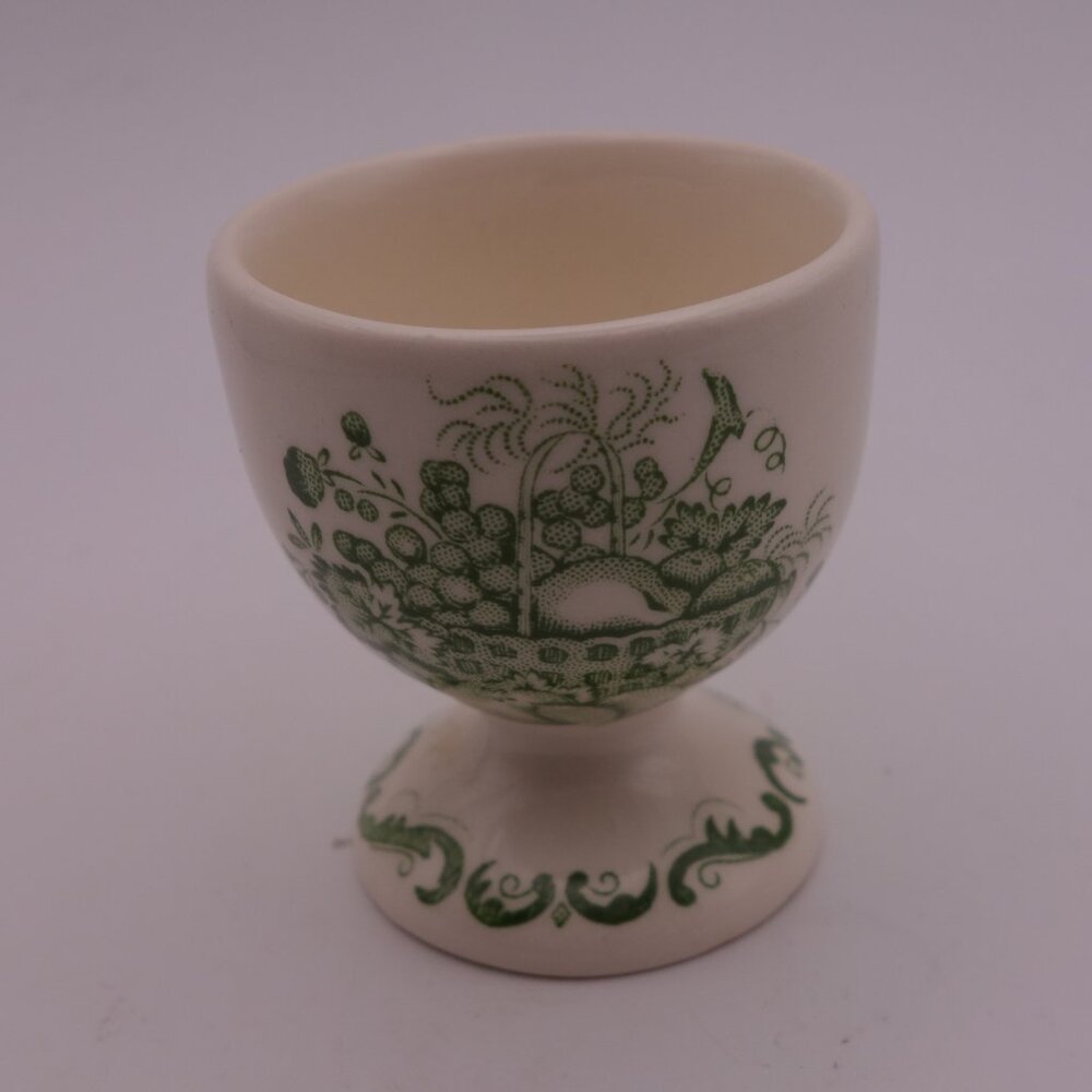 Mason's England Ceramic Egg Cup with Green Flower Pattern